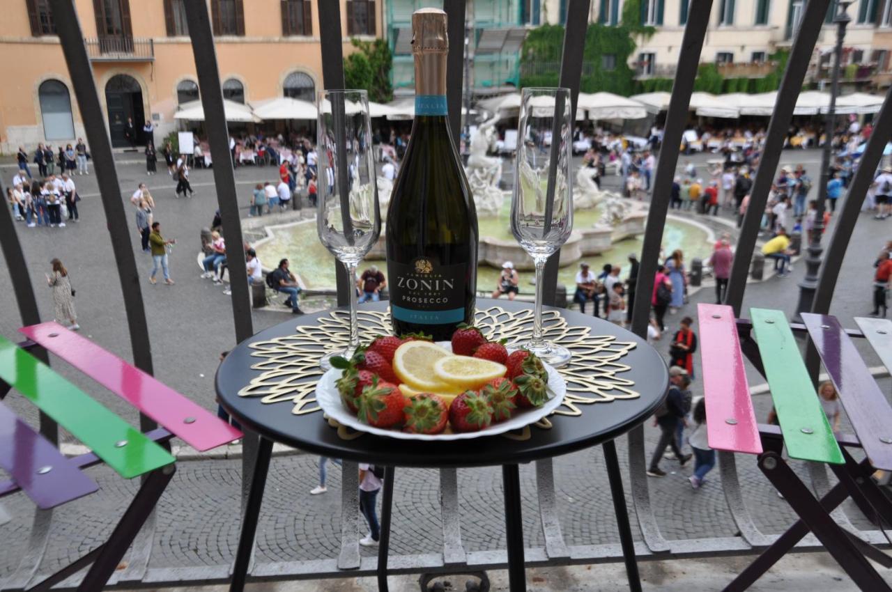 Navona Charming Balcony Lägenhet Rom Exteriör bild